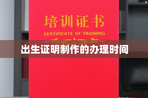黄石港出生证明制作的办理时间